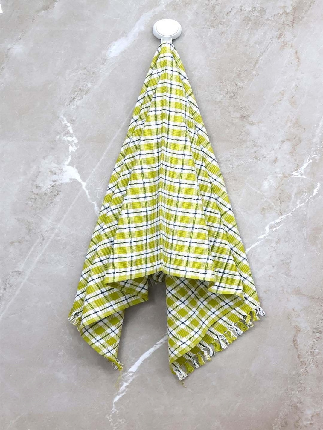 

BOMBAY DYEING Lime Green & White Striped Pure Cotton 200 GSM Bath Towel