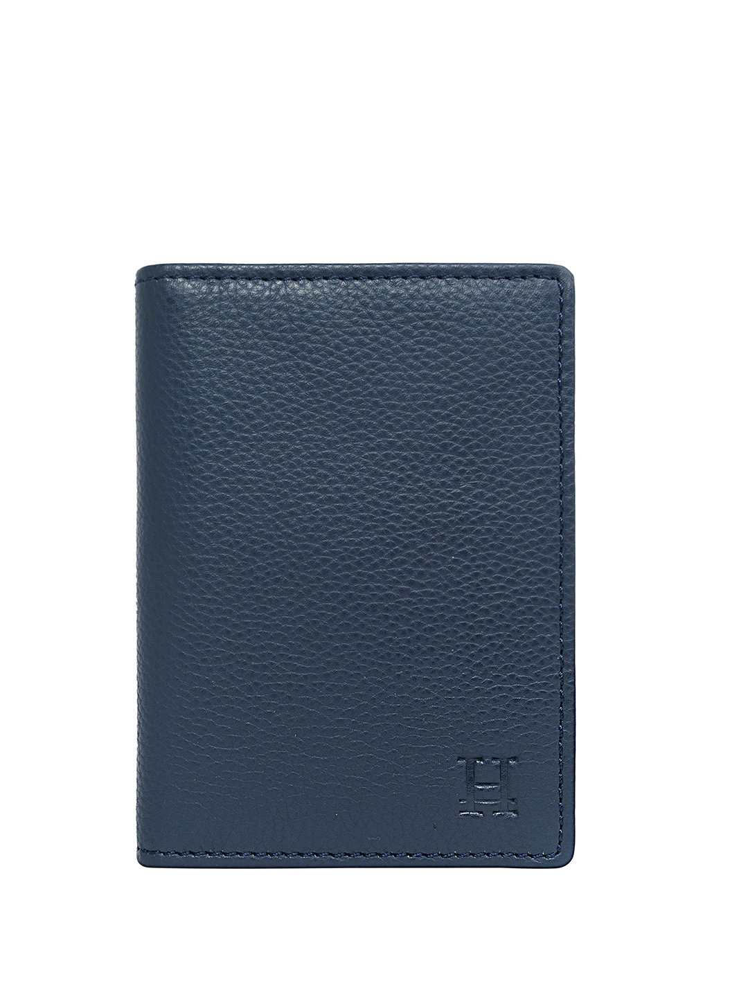 

HIROSHI Men Leather Two Fold Wallet, Navy blue