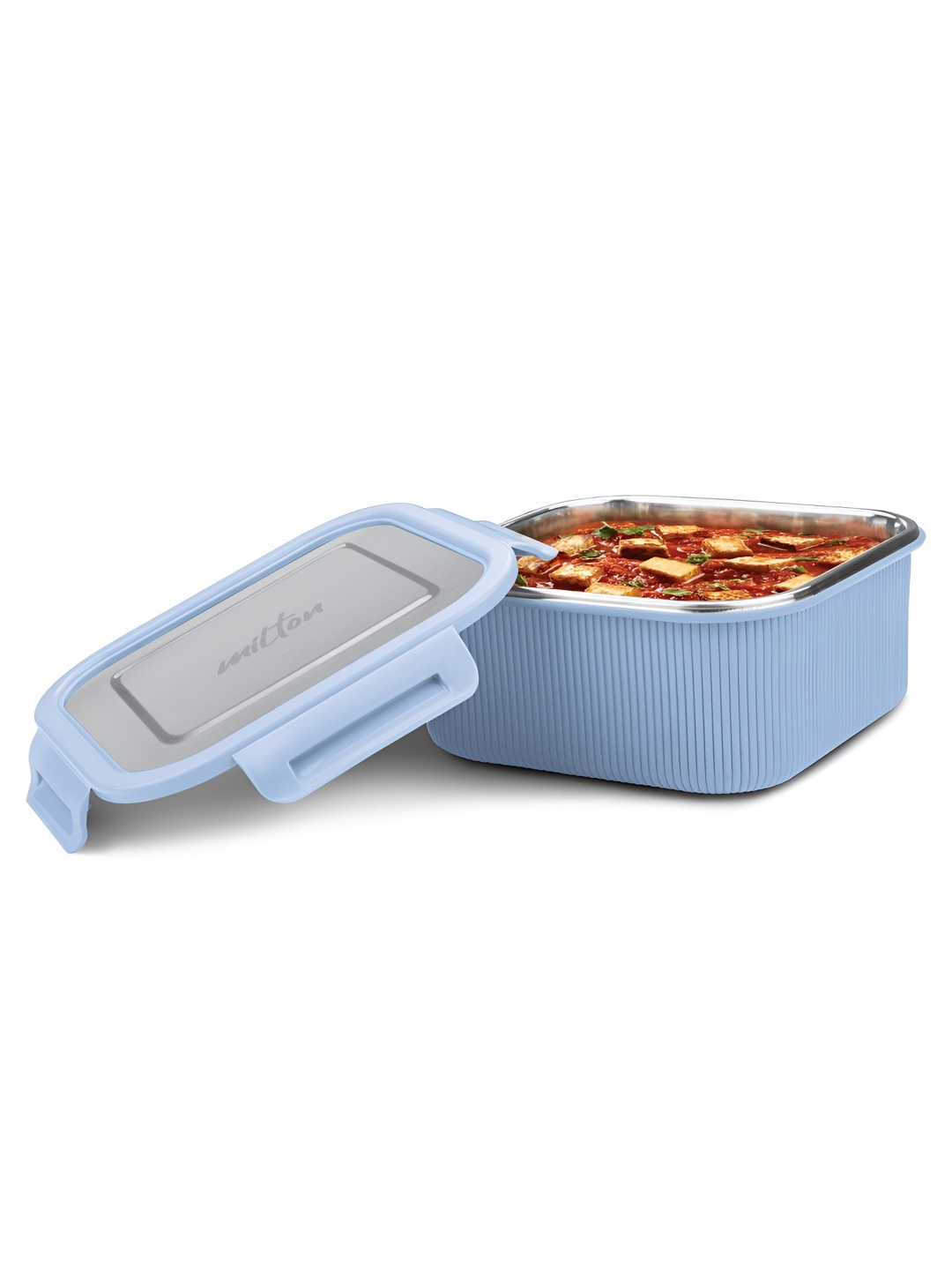 

Milton Cool Touch Blue Stainless Steel Square Lunch Box -1580 ml