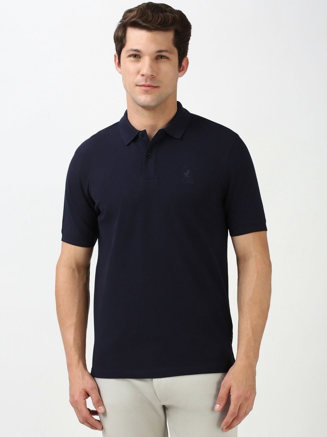 

Peter England Casuals Men Polo Collar T-shirt, Navy blue
