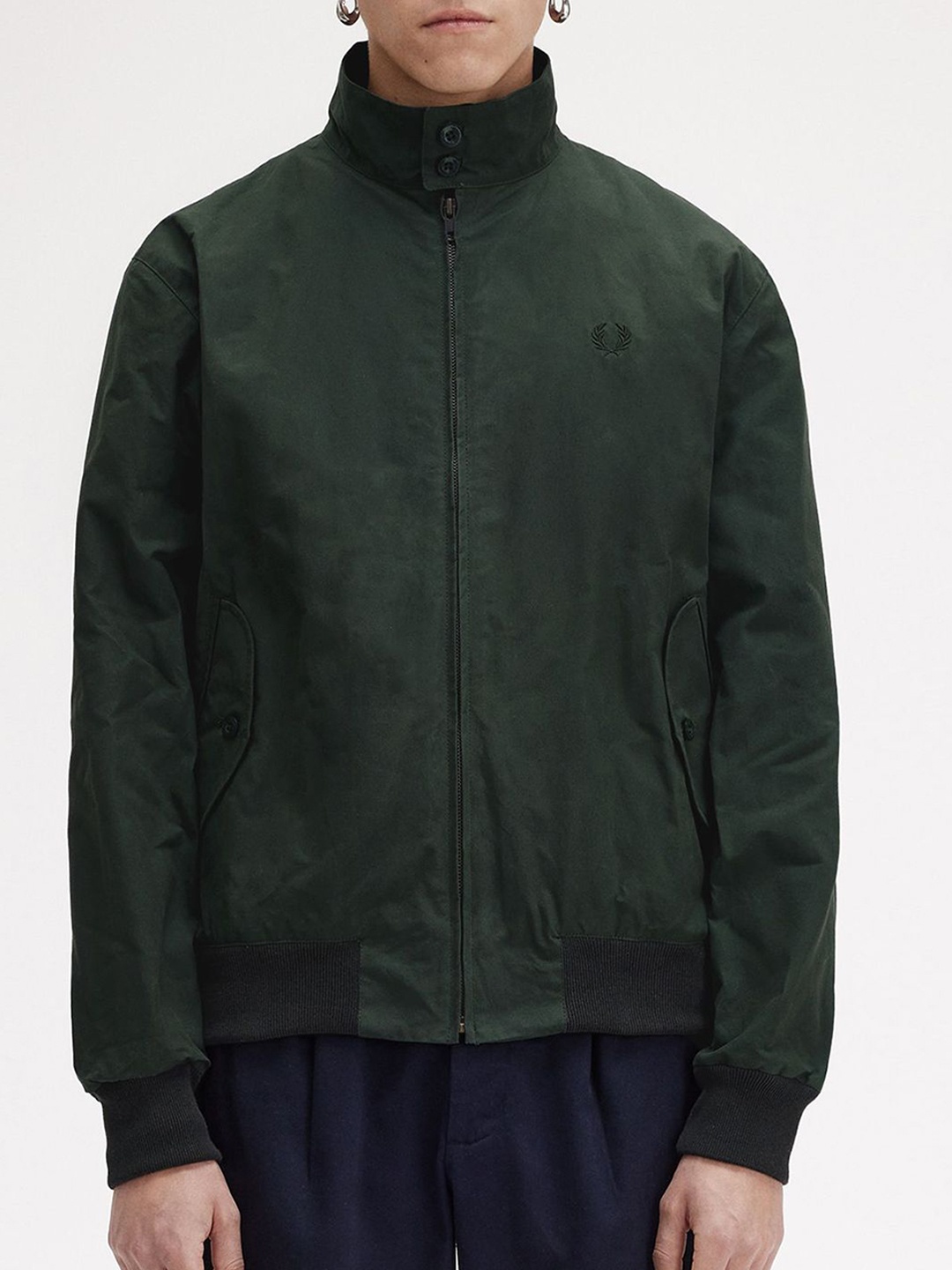 

Fred Perry Men Embroidered Jacket, Green