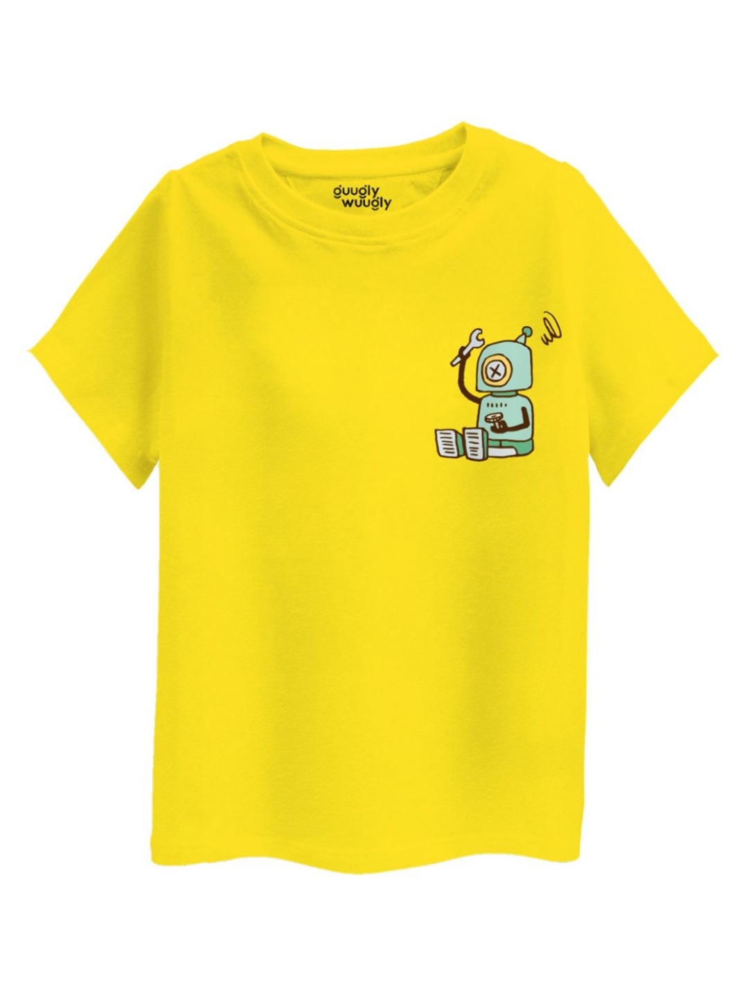 

Guugly Wuugly Boys Graphic Printed Round Neck Cotton T-shirt, Yellow