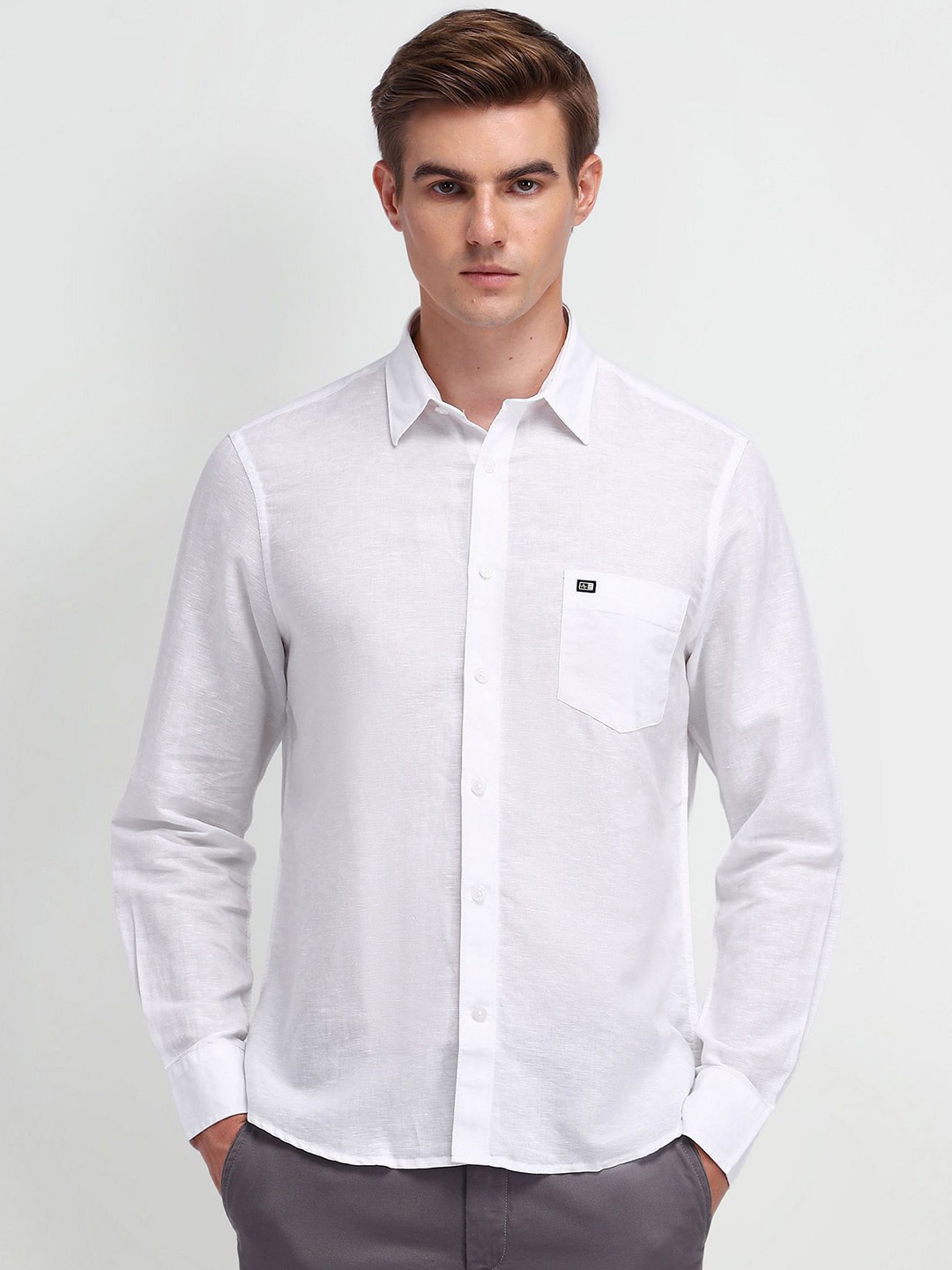

Arrow Sport Men Modern Slim Fit Opaque Casual Shirt, White