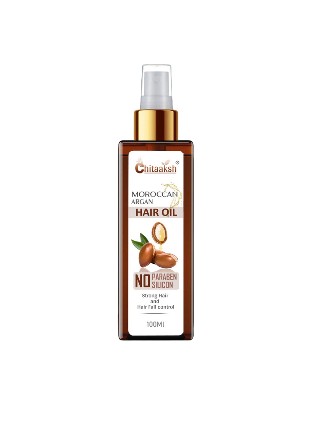 

Chitaaksh Moroccan Argan Hair Oil With Avocado & Coconut Oil 100 ml, Brown