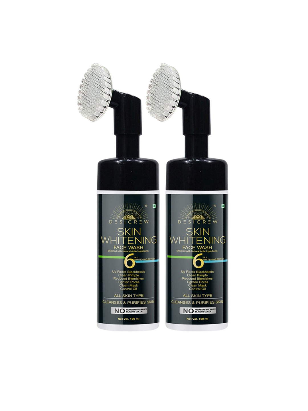 

Desi Crew Set Of 2 Skin Whitening Face Wash - 100 ml Each, Transparent