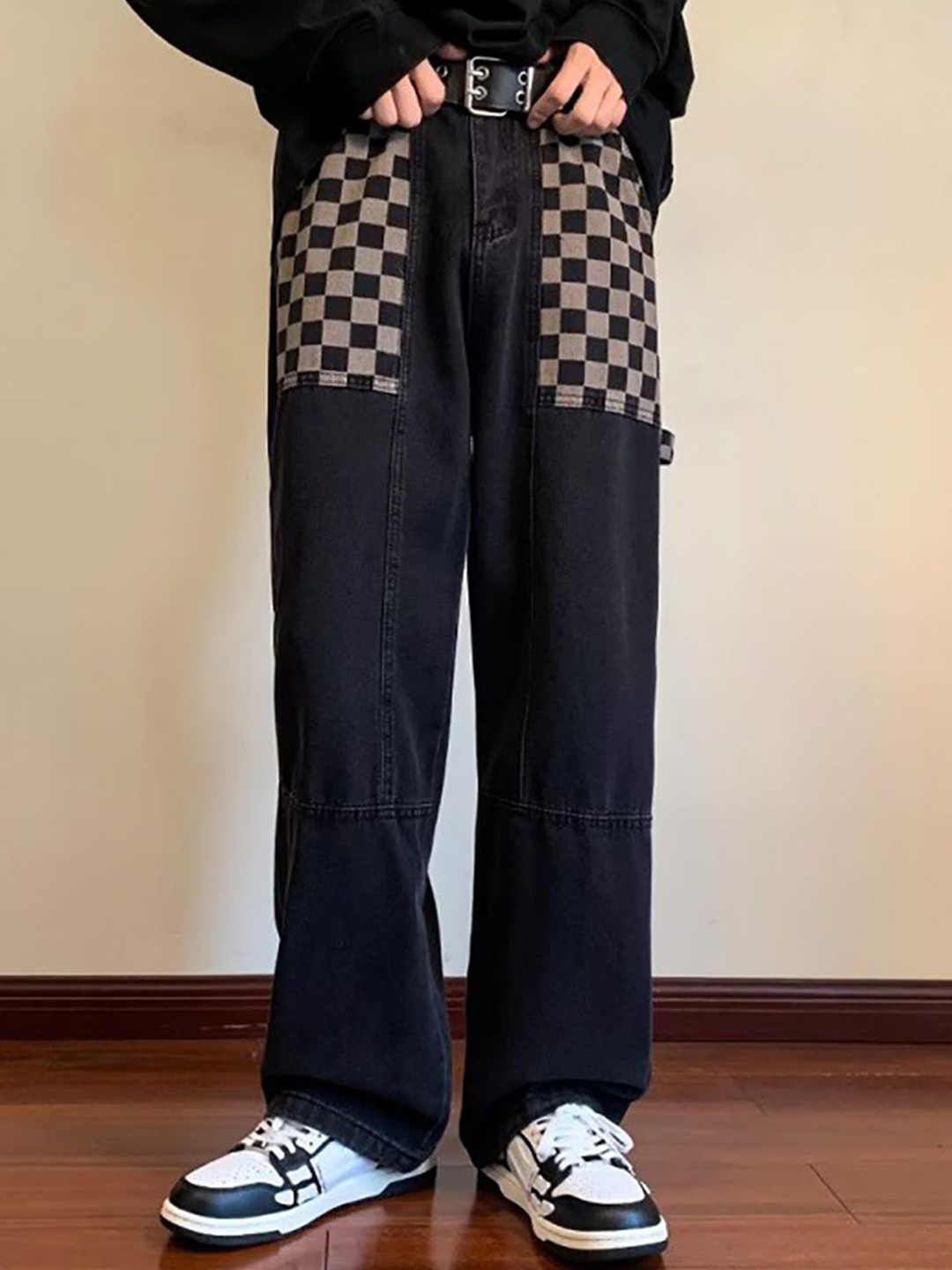 

StyleCast x Revolte Men Straight Fit Jeans, Black