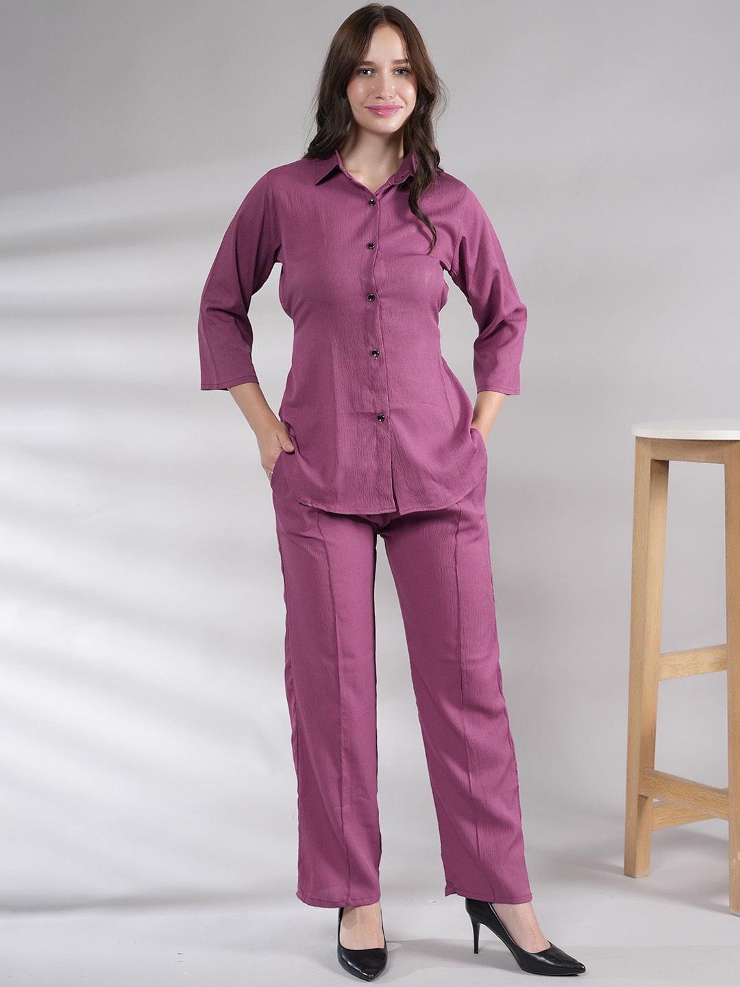 

BAESD Self-Designed Shirt & Trouser Co-Ords, Purple