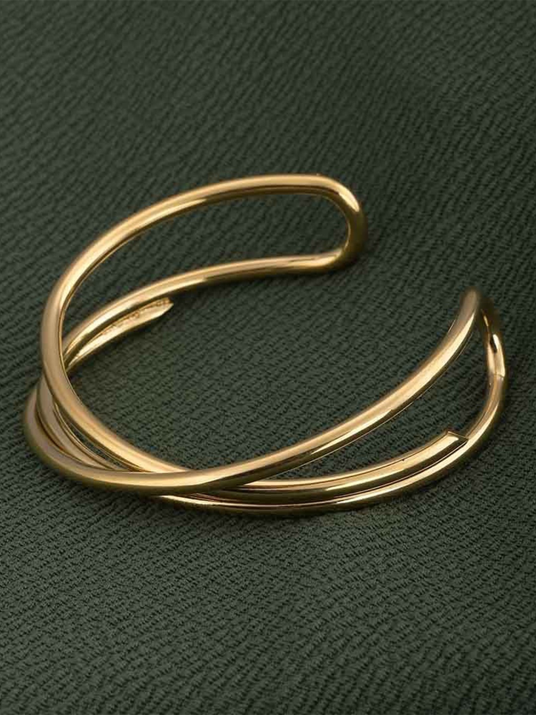 

PALMONAS Gold-Plated Triad Cuff Bracelet