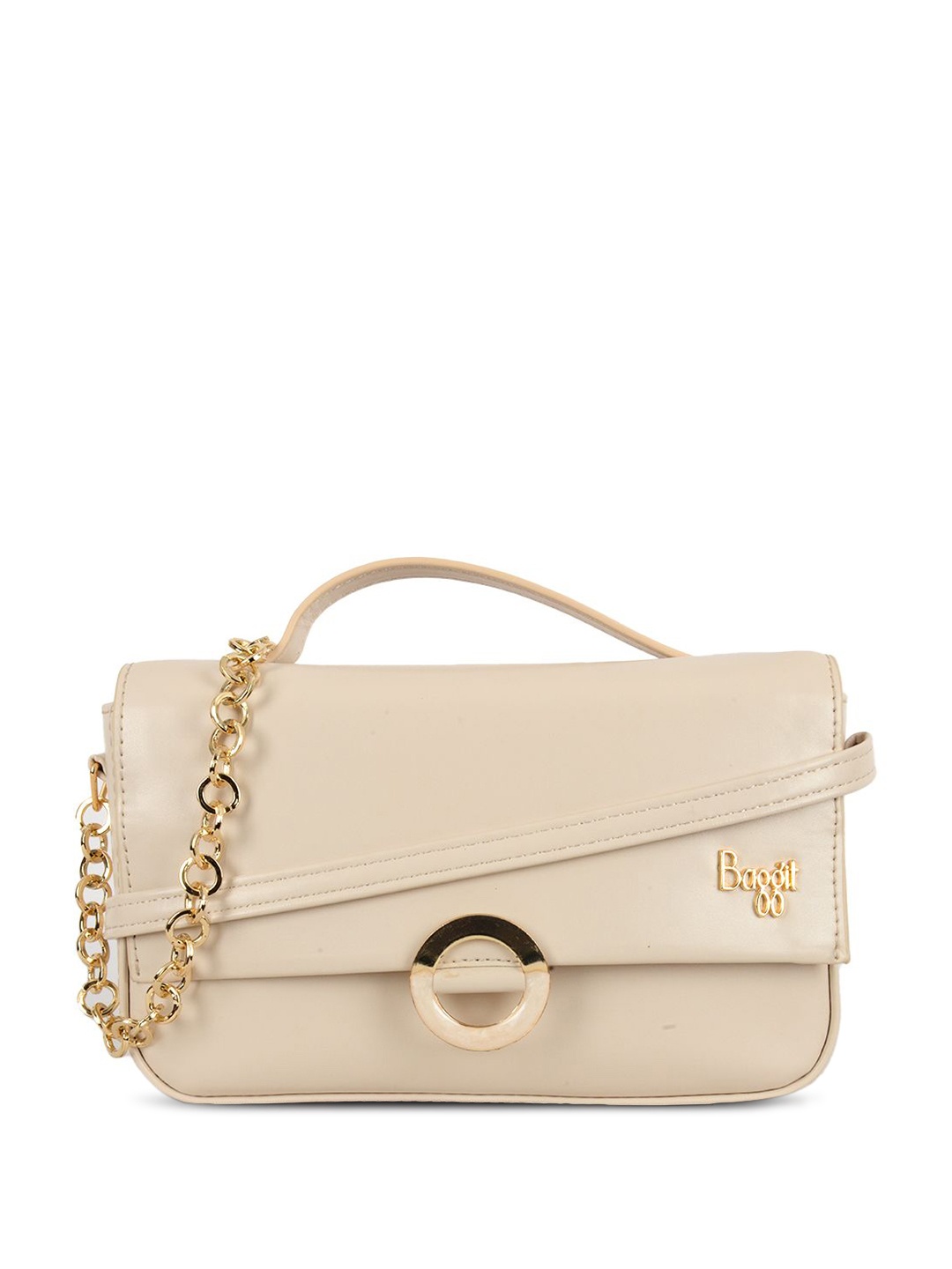 

Baggit Women PU Structured Tote Bag, Beige
