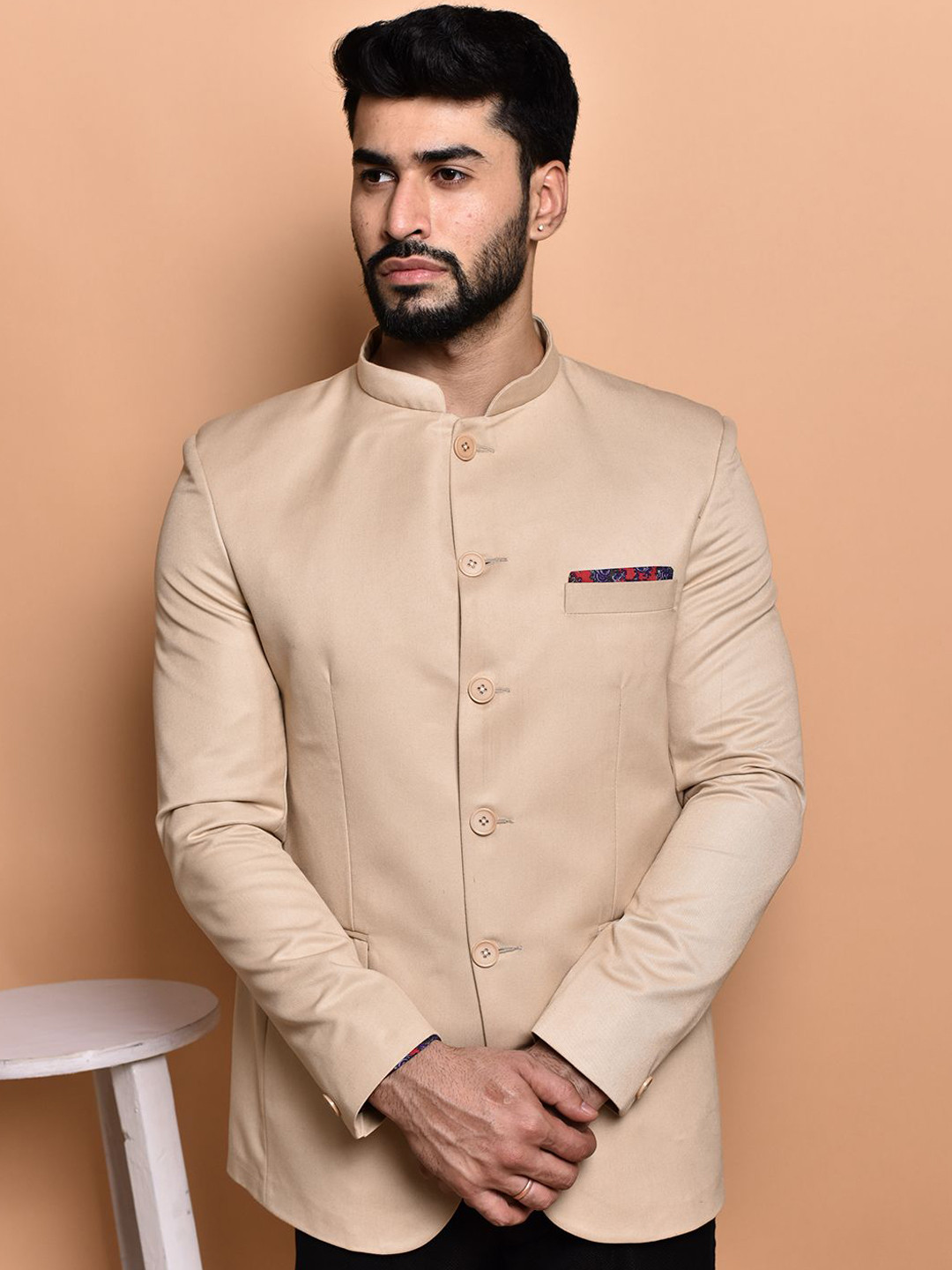 

PRINTCULTR Single-Breasted Blazers, Beige