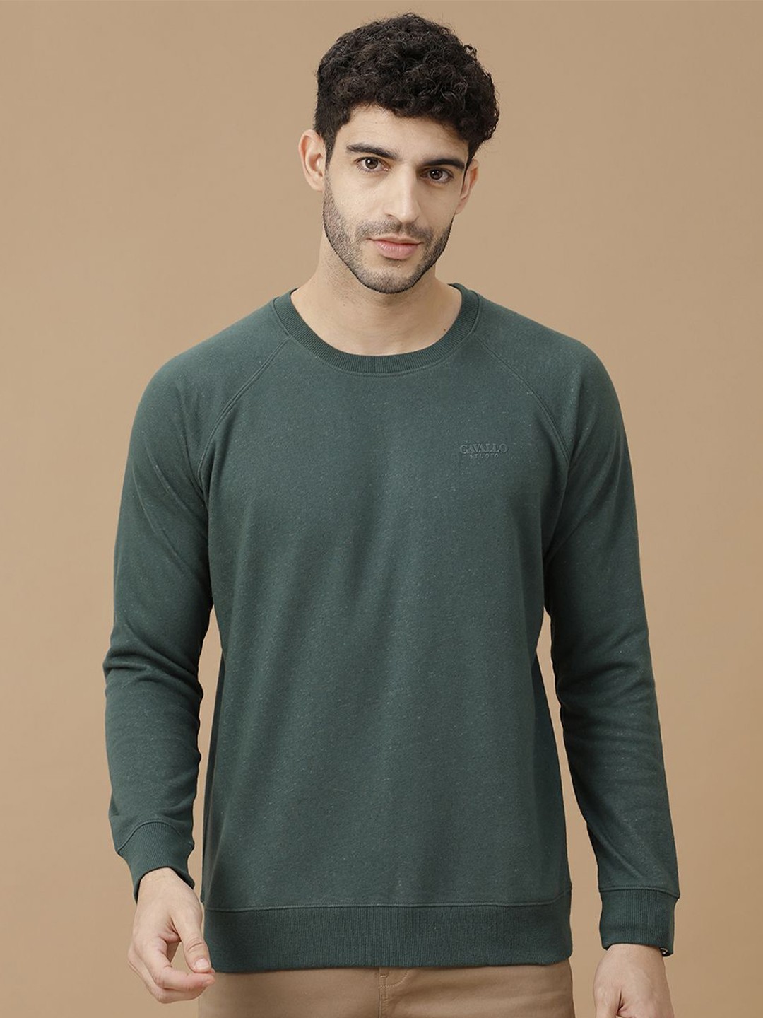 

CAVALLO by Linen Club Men Sweatshirt, Green