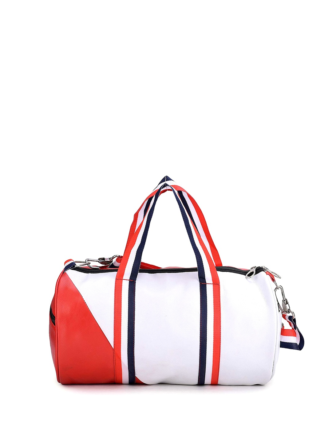 

GROUPERS Unisex Colourblocked Medium Foldable Sports Duffel Bag, Red