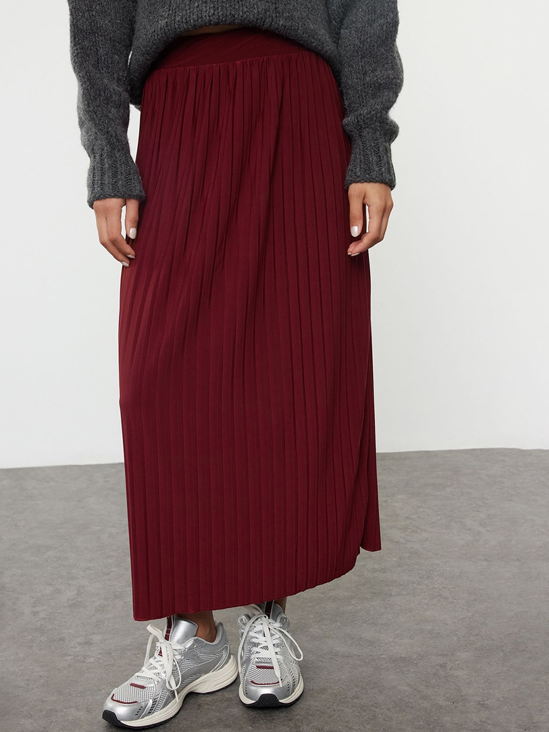 

Trendyol Straight Maxi Skirt, Burgundy
