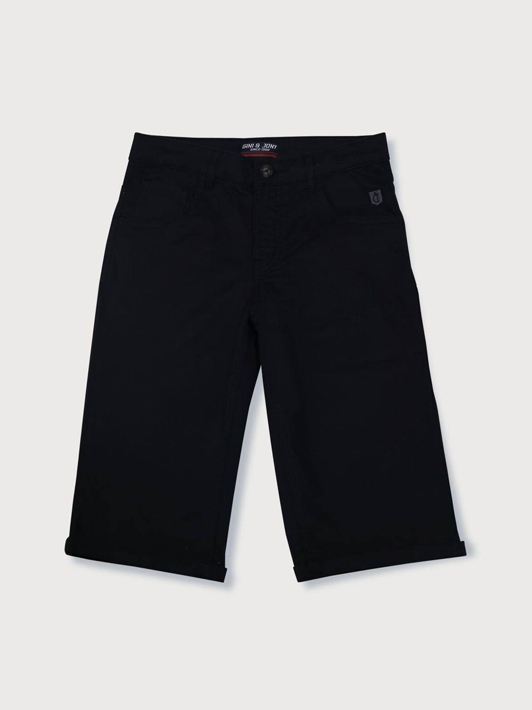 

Gini and Jony Boys Casual Cotton Regular Shorts, Black