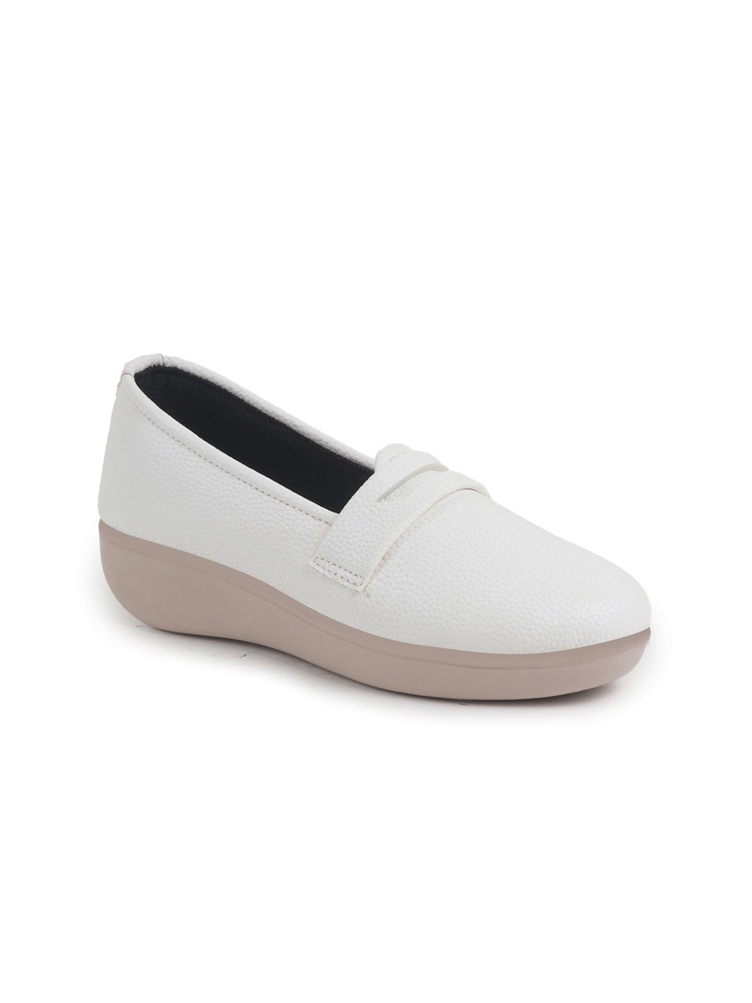 

FAUSTO Women PU Slip-On Sneakers, White