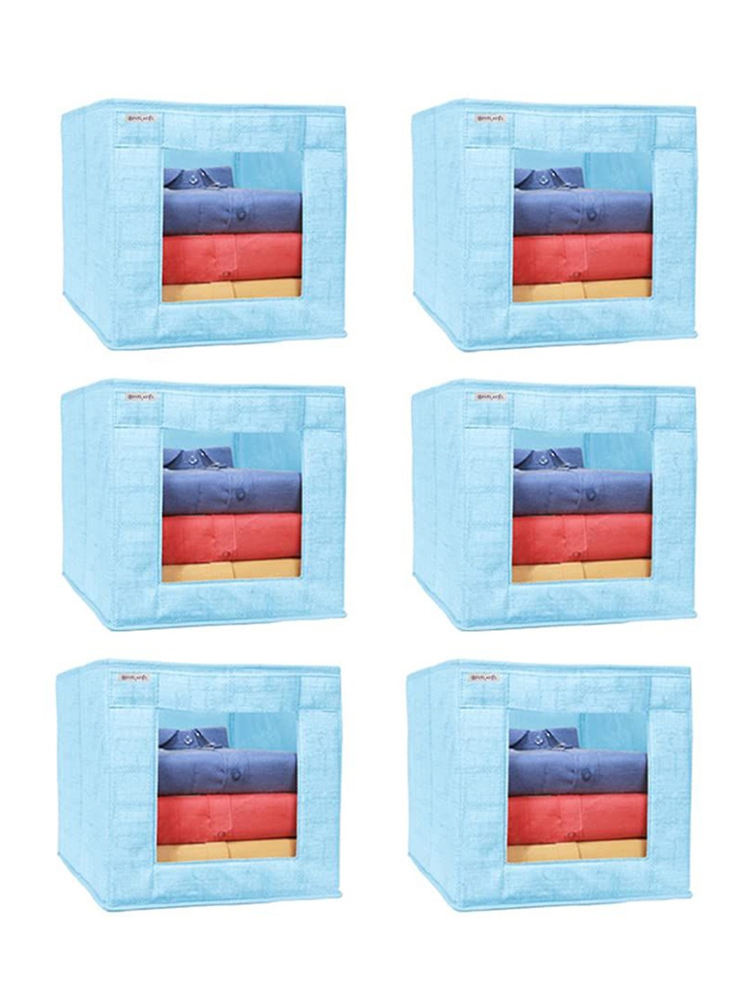 

prettykrafts Blue 6 Pieces Reusable Multi-Utility Organisers