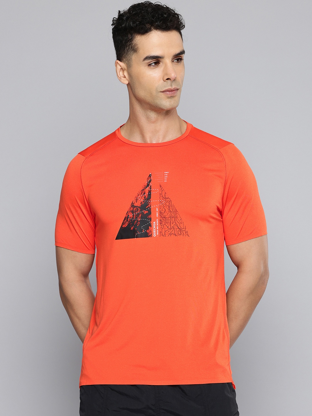

Quechua By Decathlon Graphic Printed T-shirt, Orange