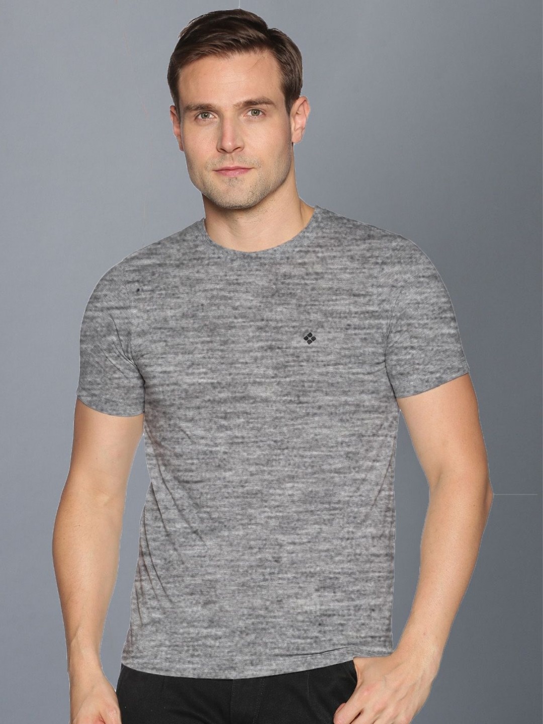 

Dollar Men Pockets T-shirt, Grey melange