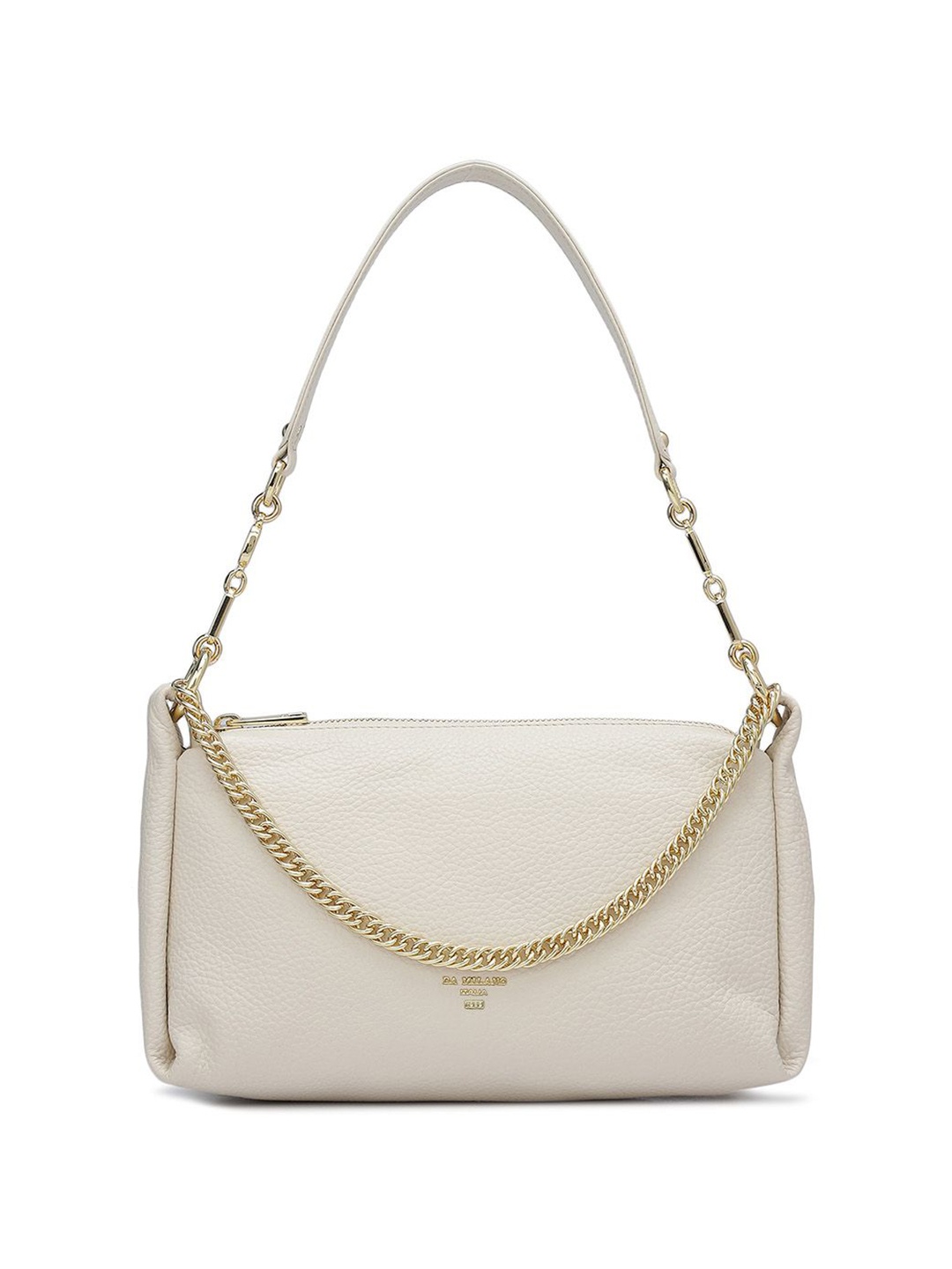 

Da Milano Textured Leather Shoulder Bag, White