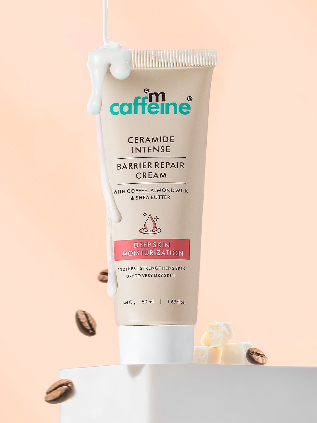 

MCaffeine Intense Barrier Repair Cream With Coffee & Shea Butter - 50 ml, White