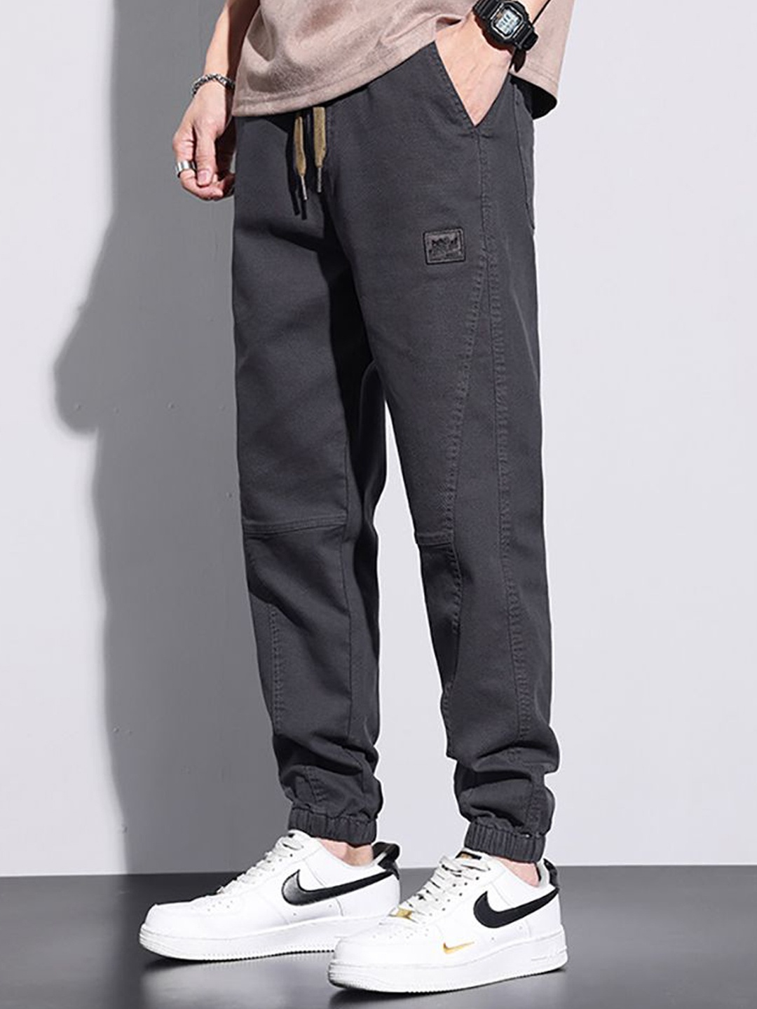 

StyleCast x Revolte Men Pleated Cargos Trousers, Grey