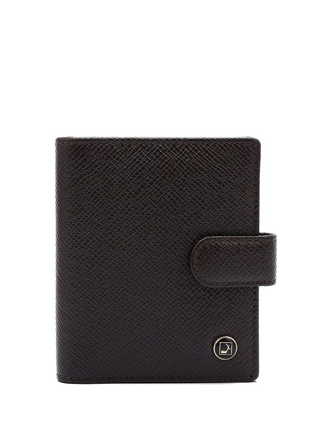 

Da Milano Unisex Leather Two Fold Wallet, Brown