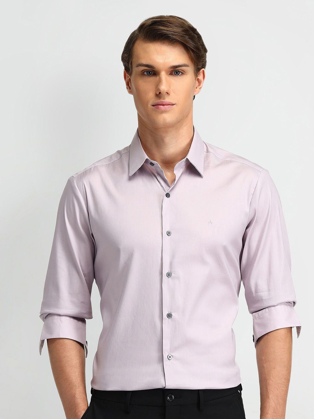 

Arrow New York Men Modern Slim Fit Opaque Formal Shirt, Pink