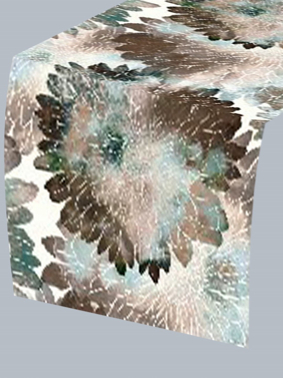 

Lushomes Brown & Green Floral Printed Rectangular Table Runner