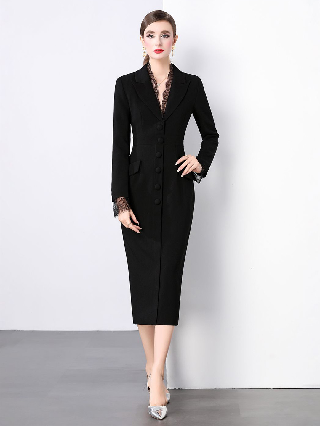 

JC Collection Women Bodycon Midi Dress, Black