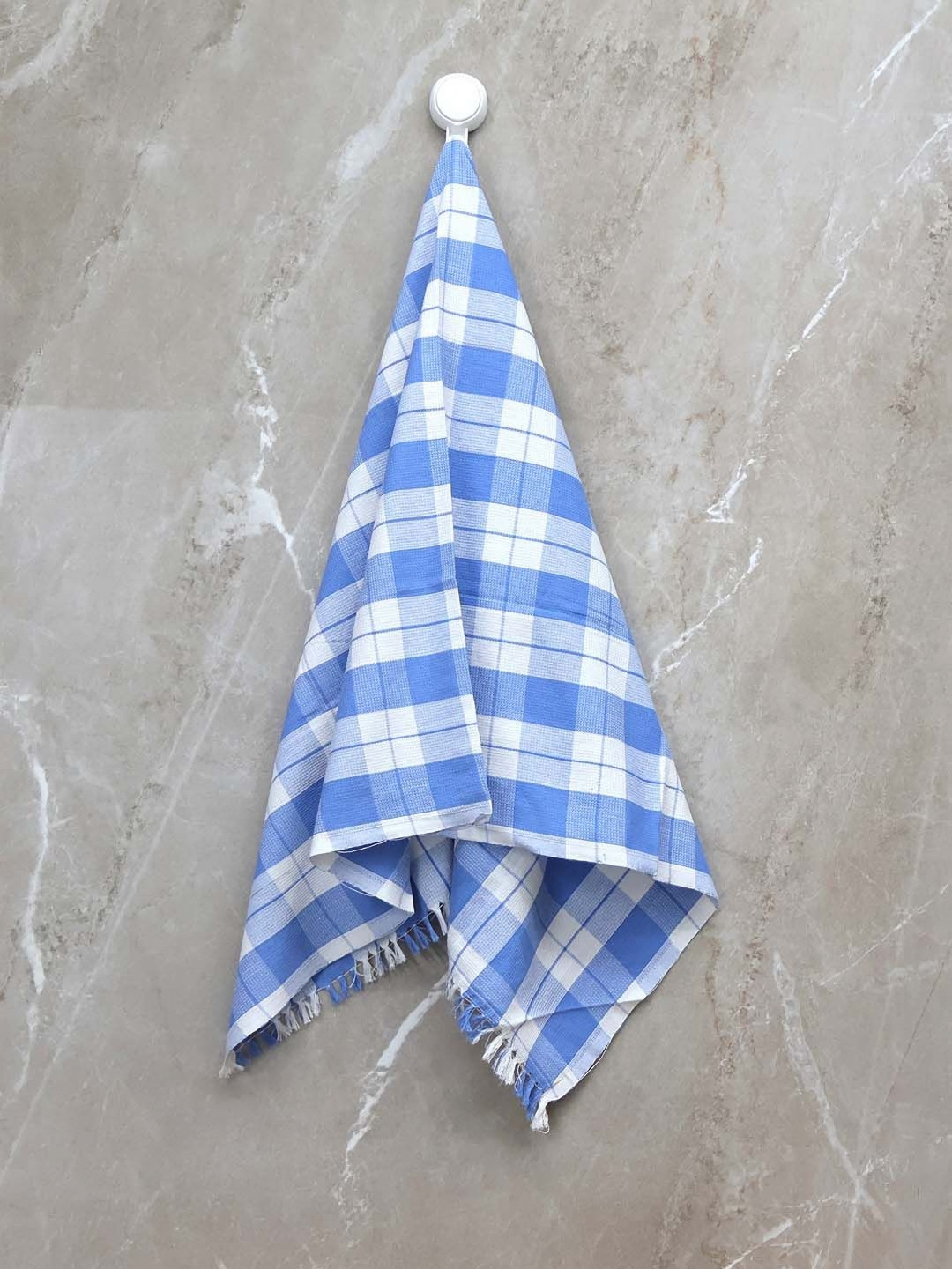 

BOMBAY DYEING Turquoise Blue & White Striped Pure Cotton 200 GSM Bath Towel