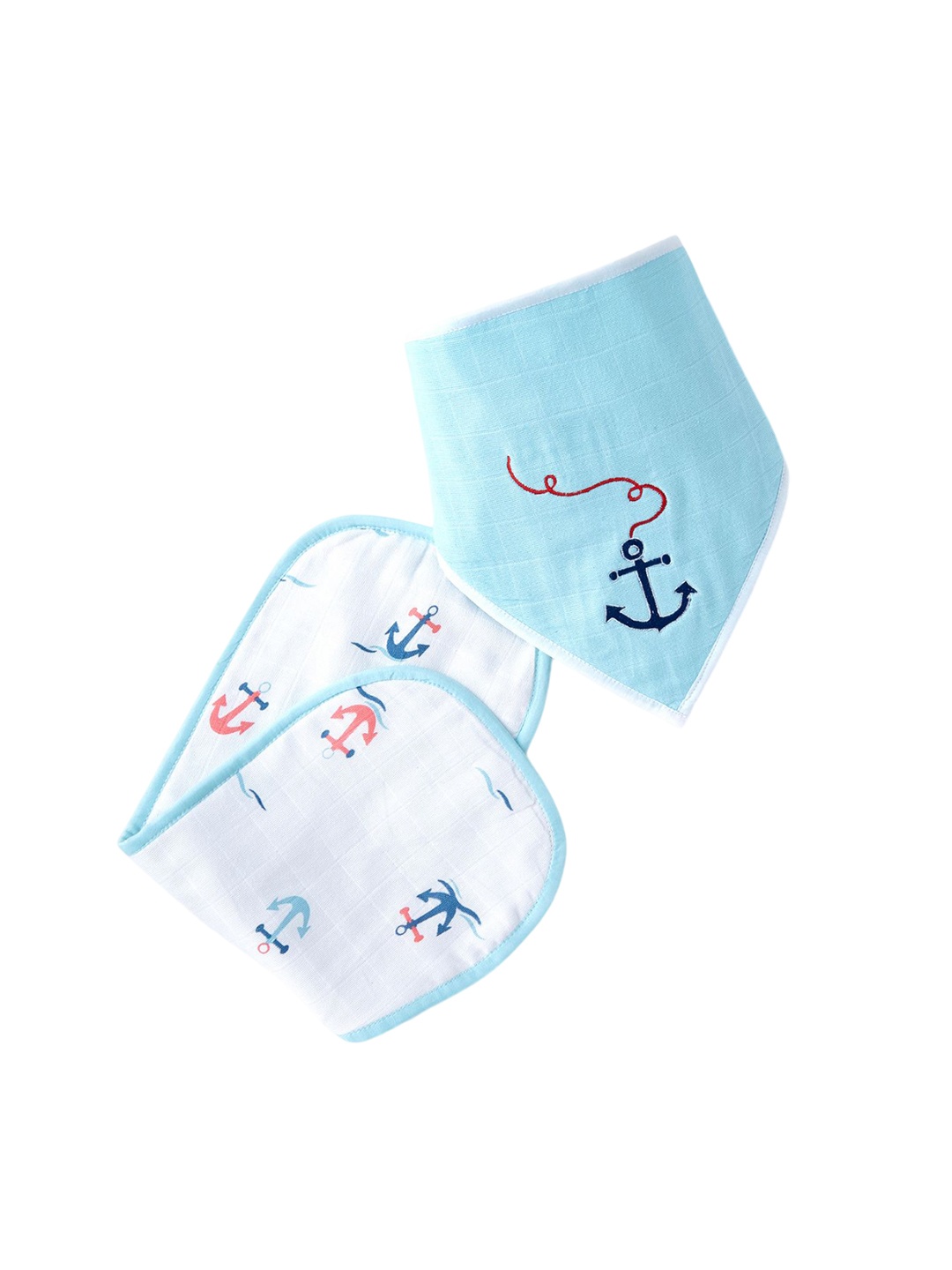 

The White Cradle Infants Printed Bibs and Burp Cloth