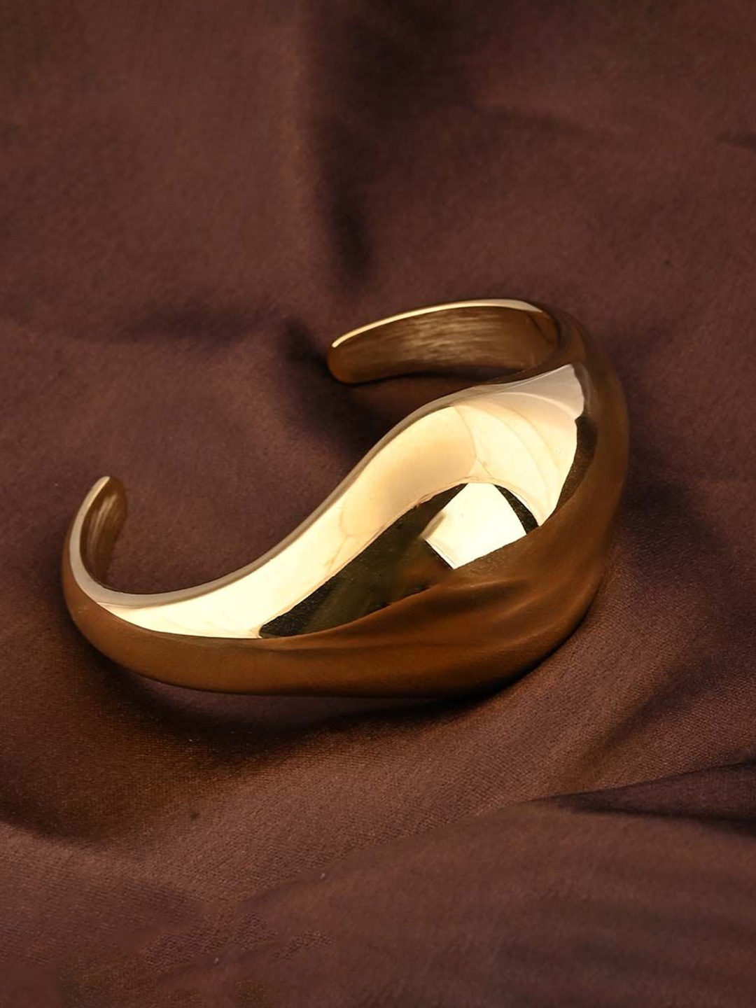 

PALMONAS Gold Plated Stainless Steel Cuff Bracelet