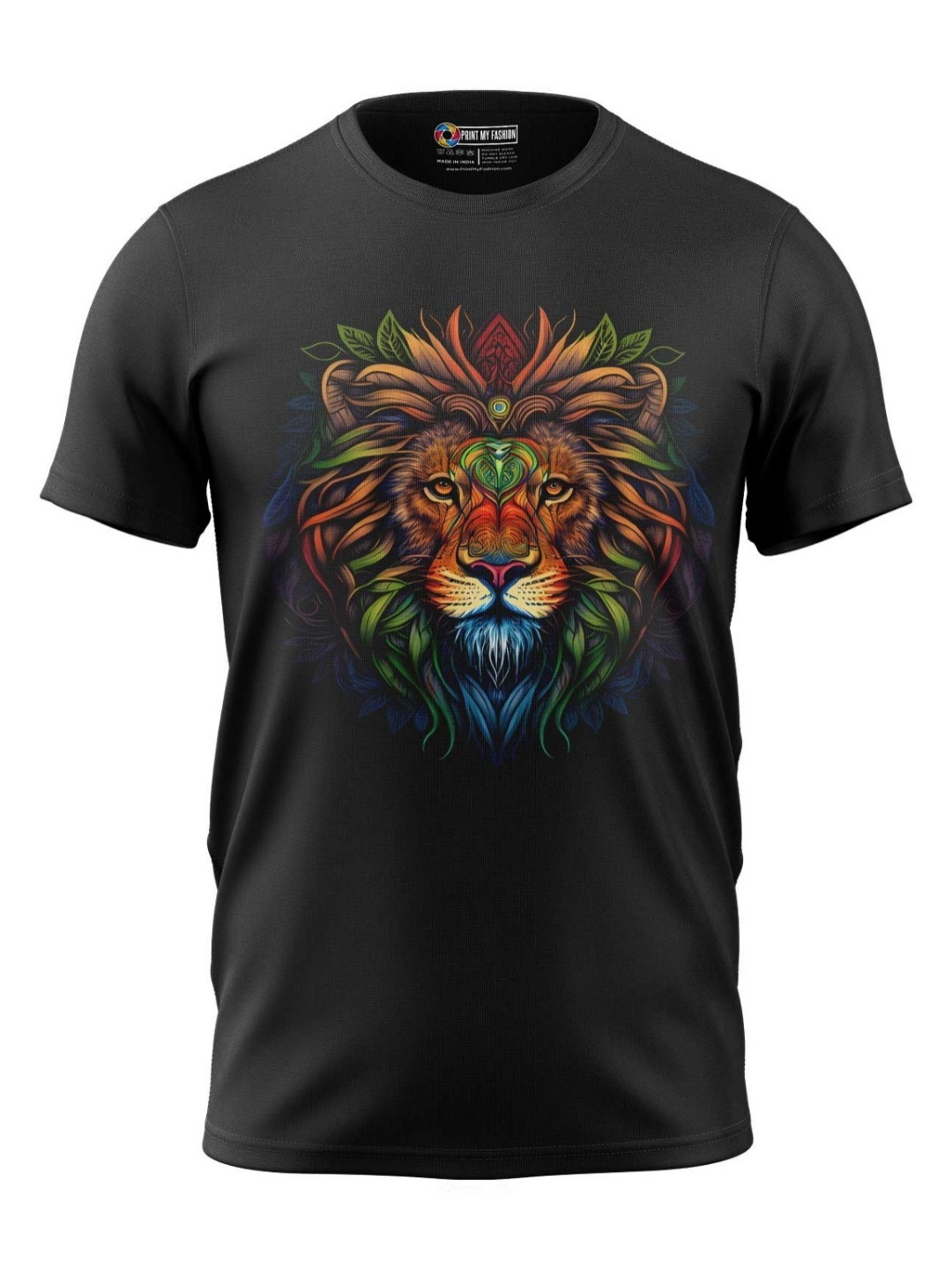 

Print My Fashion Boys Graphic Printed Round Neck Cotton T-shirt, Black