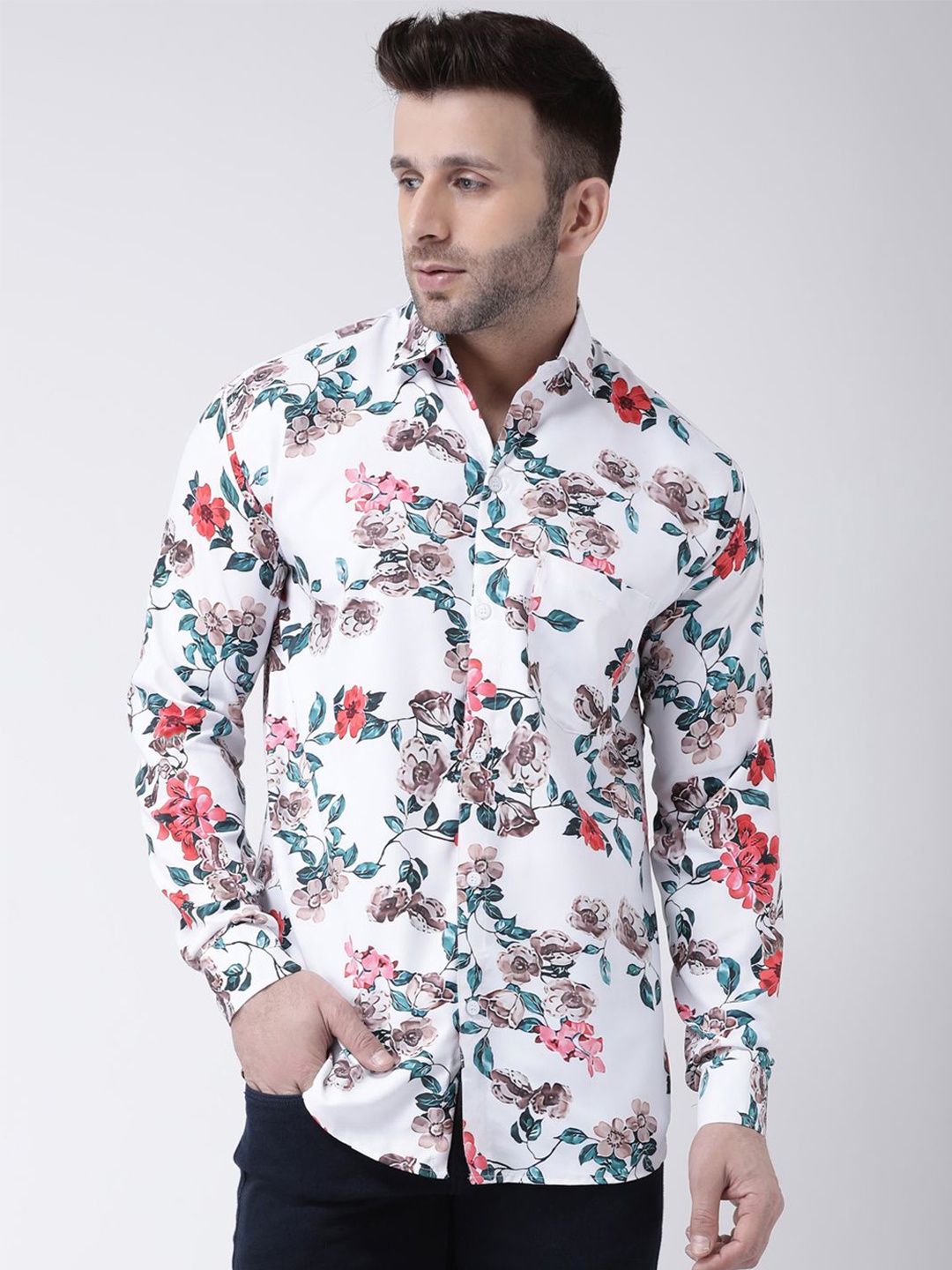 

KLOSET BY RIAG Men Classic Floral Opaque Printed Casual Shirt, Multi
