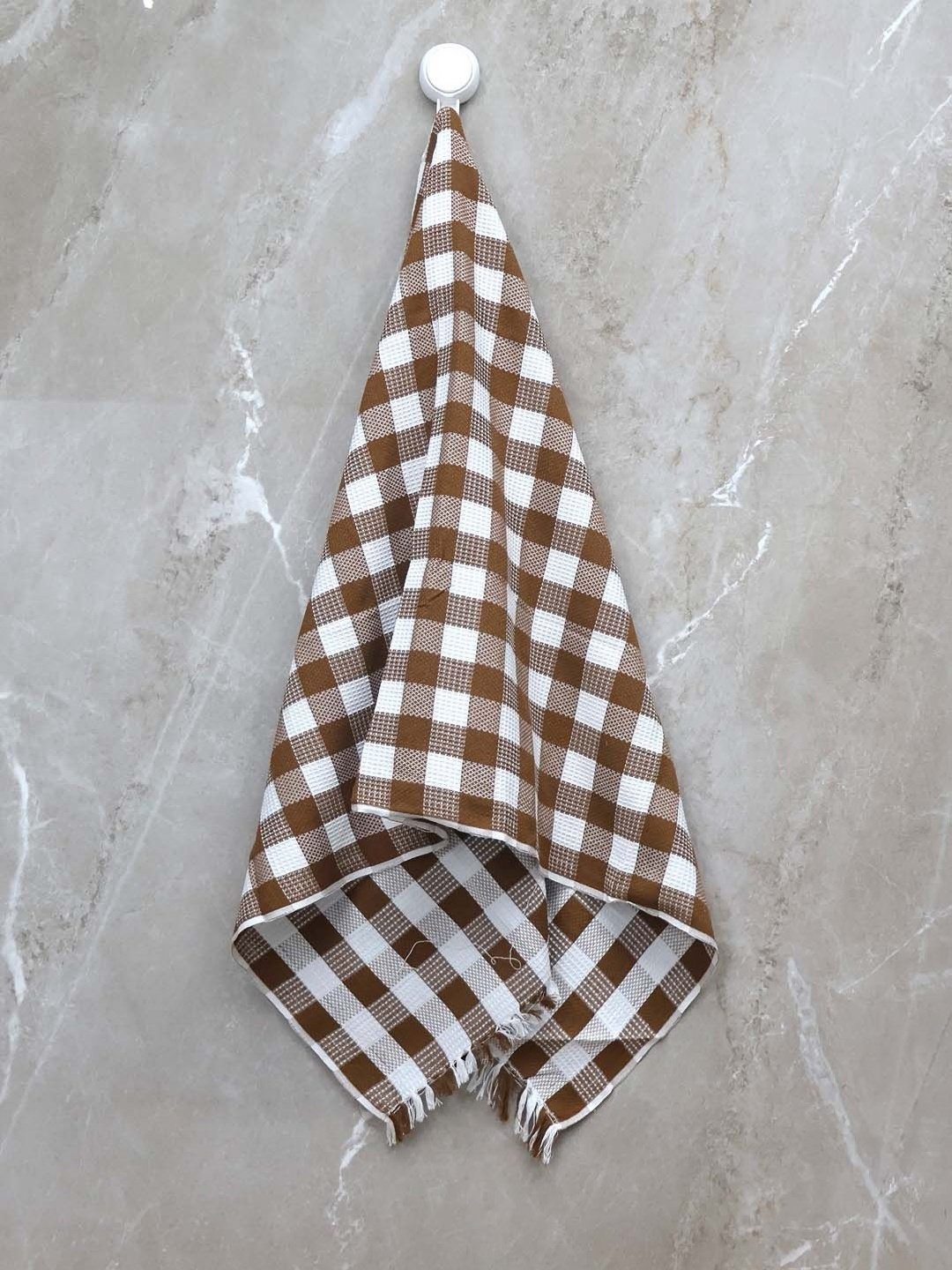 

BOMBAY DYEING Brown & White Striped Cotton 200 GSM Bath Towel