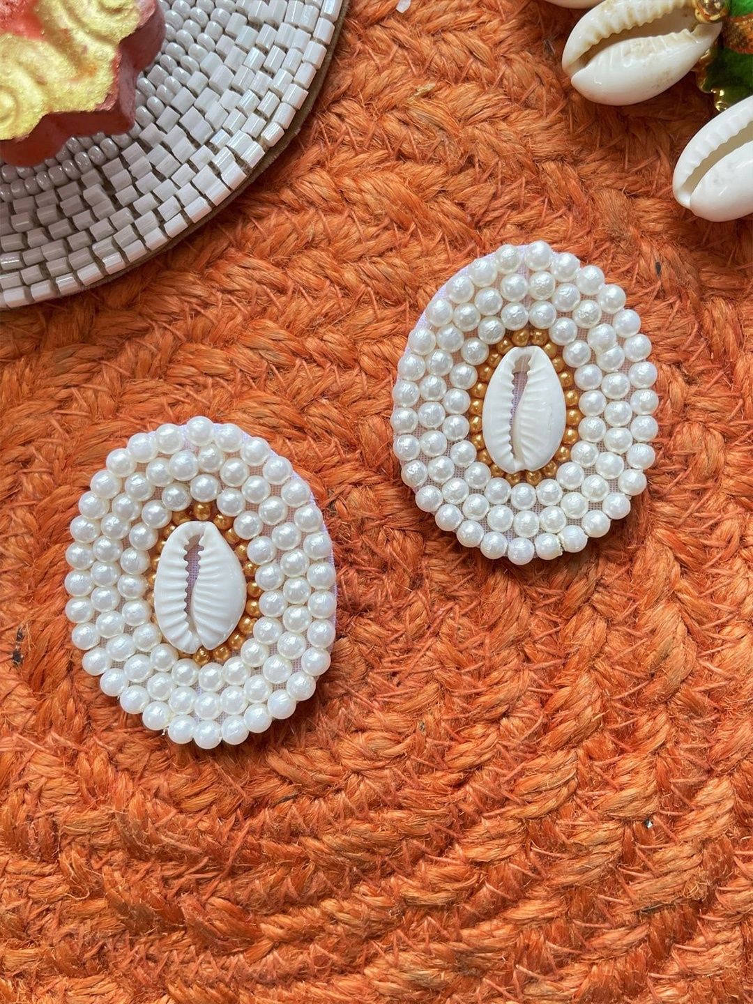 

ISHKAARA Pearl Beaded Classic Drop Earrings, White