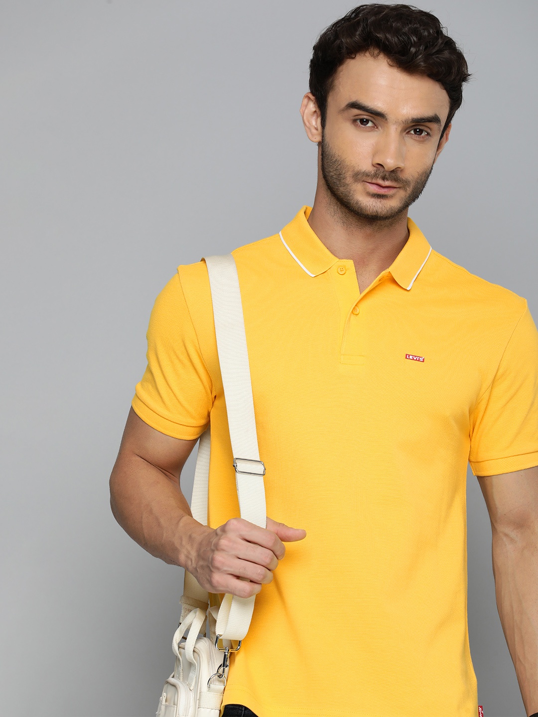 

Levis Polo Collar Pure Cotton T-shirt, Yellow