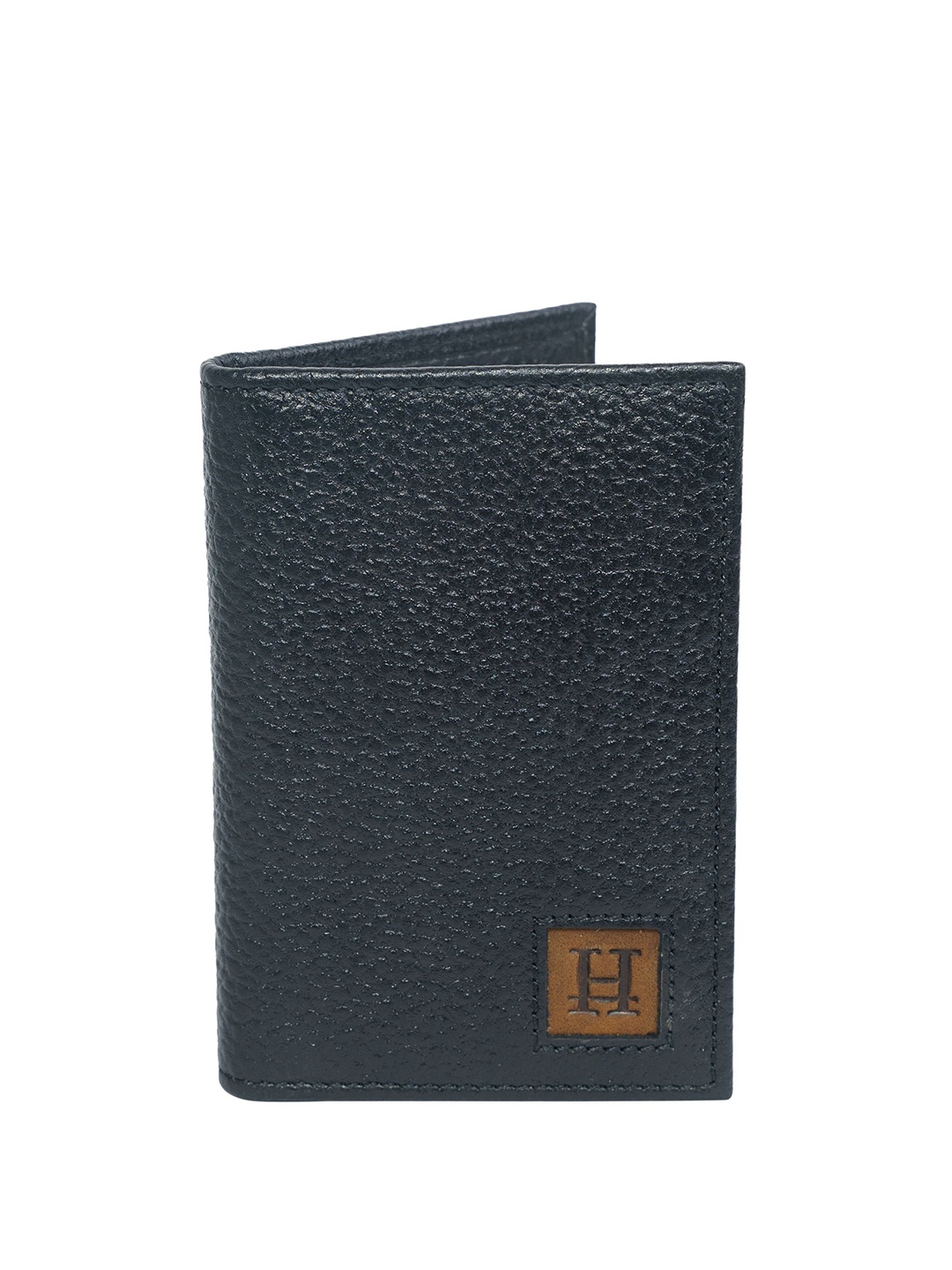 

HIROSHI Men Leather Two Fold Wallet, Black
