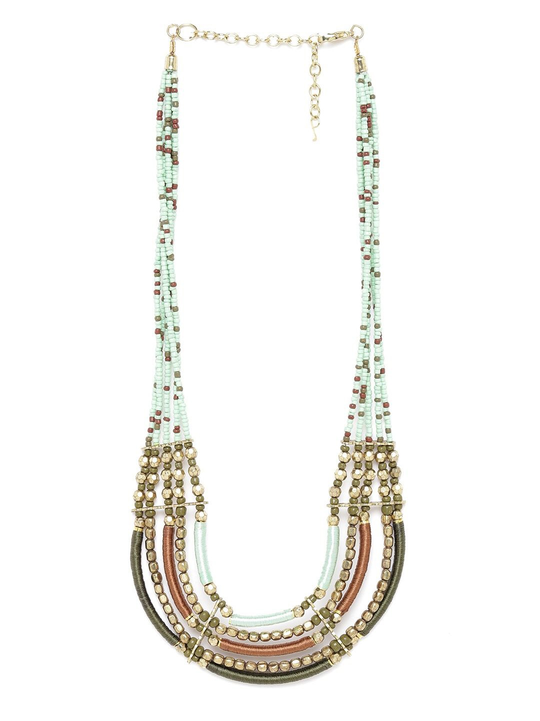 

RICHEERA Gold-Plated Necklace, Green