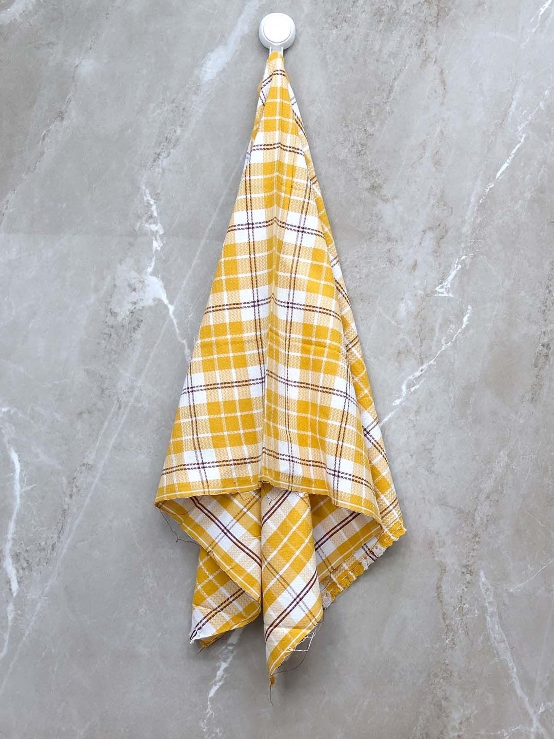 

BOMBAY DYEING Yellow & White Striped Cotton 200 GSM Bath Towel