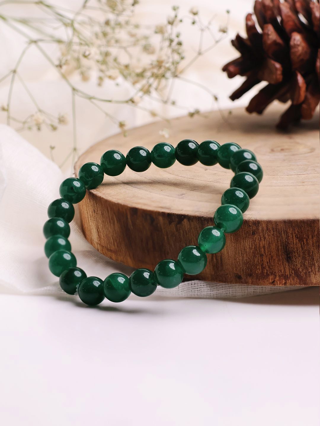 

Shubhanjali Unisex Crystals Bracelet, Green