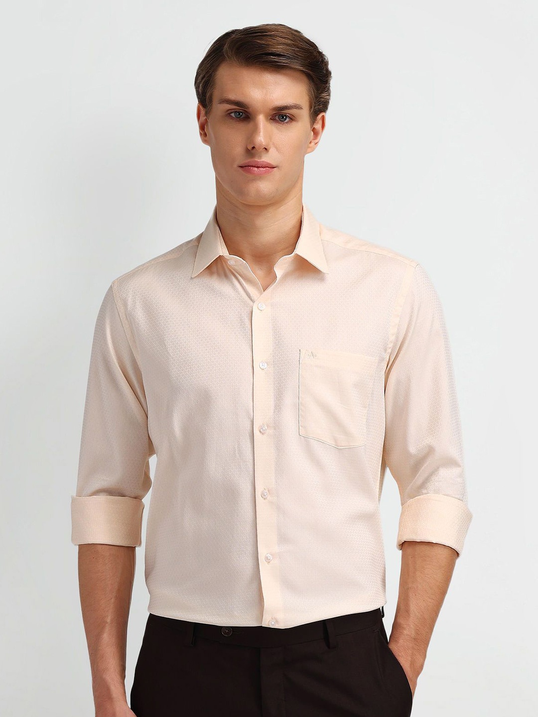 

Arrow Men Modern Slim Fit Opaque Formal Shirt, Yellow