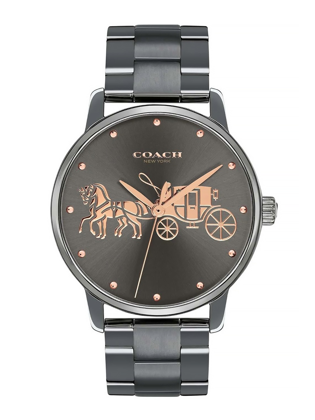 

Coach Women Grand Bracelet Style Analogue Watch 14502924, Charcoal