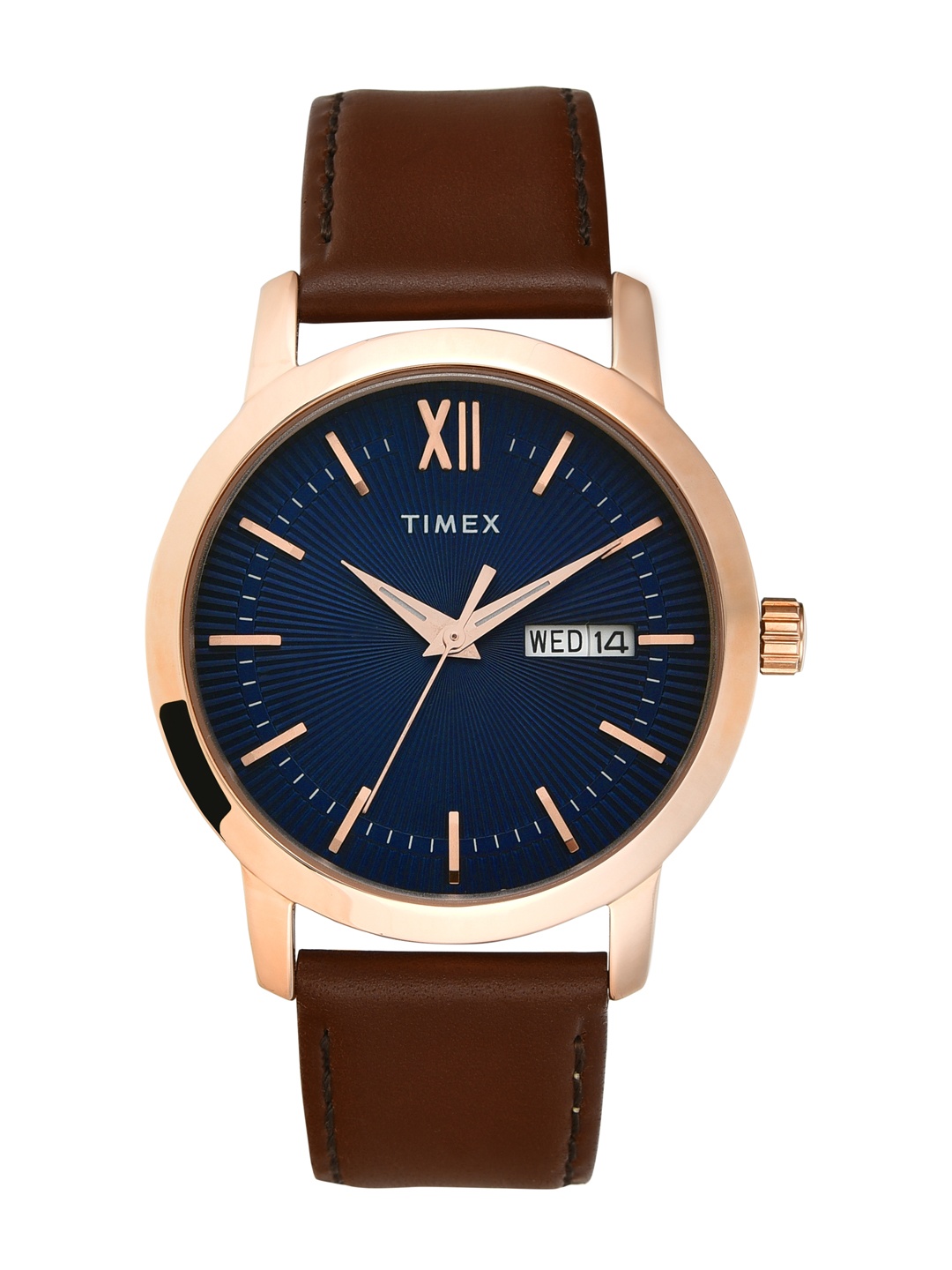 

Timex Men Leather Straps Analogue Watch - TWTG31SMU09, Blue
