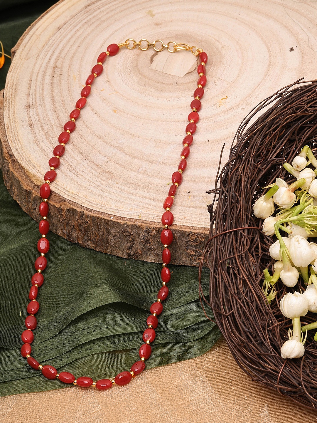 

Mirraw Gold-Plated Beaded Necklace