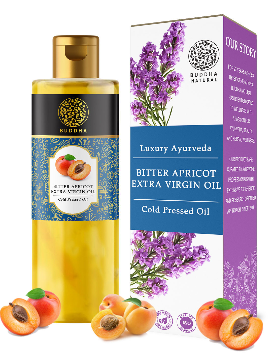 

BUDDHA NATURAL Nourishing Bitter Apricot Seed Oil For Skin & Hair-150ml, Gold