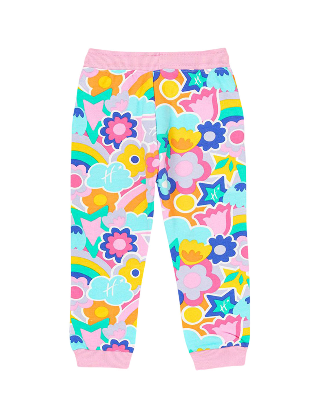 

H By Hamleys Girls Floral Printed Smart Easy Wash Joggers Trousers, Multi