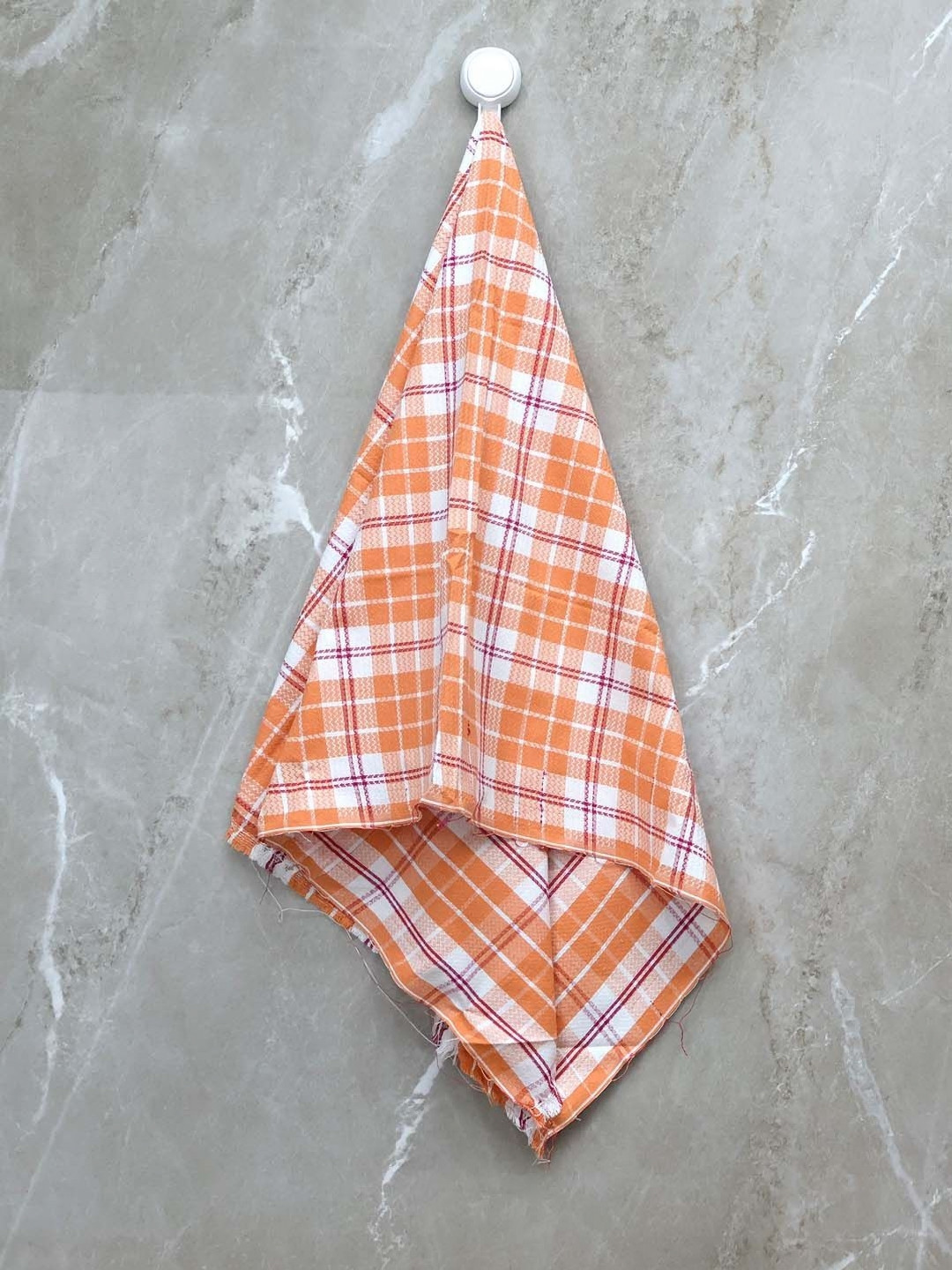 

BOMBAY DYEING Orange & White Striped Pure Cotton 200 GSM Bath Towel