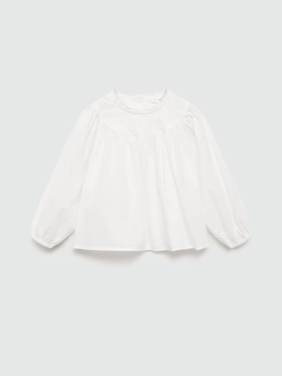 

Mango Kids Girls Embroidered Cotton Top, White