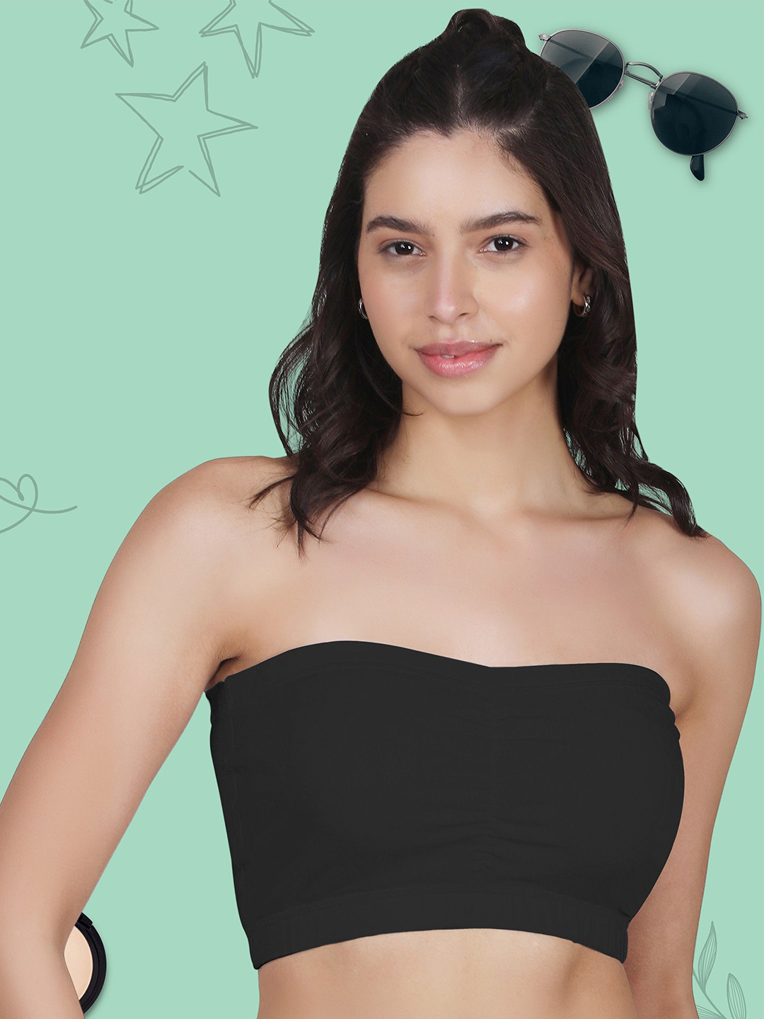 

DChica Women Tube Bra- Black